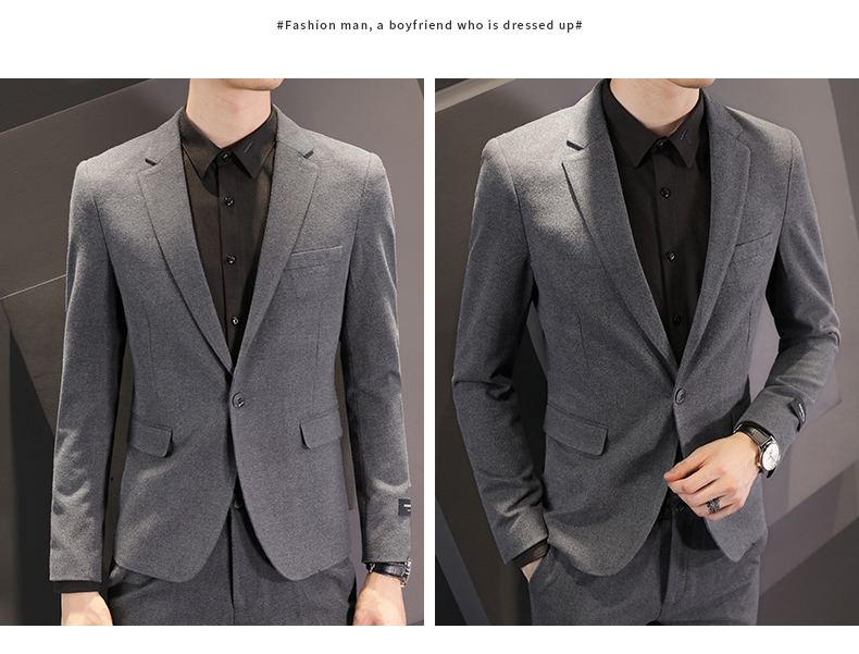 Bộ đồ vest nam phù hợp với chú rể kết hôn với áo khoác nhỏ phiên bản Hàn Quốc bộ vest nam