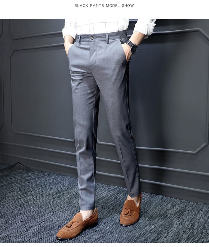 Quần nam mùa thu và quần mùa đông Quần mỏng nam giản dị Hàn Quốc kinh doanh miễn phí nóng ấm đệm chân phù hợp với quần quần ngủ nam