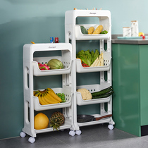 Kitchen shelve floor multilayer vegetable basket multifunctional vegetable shelve fruit and vegetable storage rack removable vegetable basket