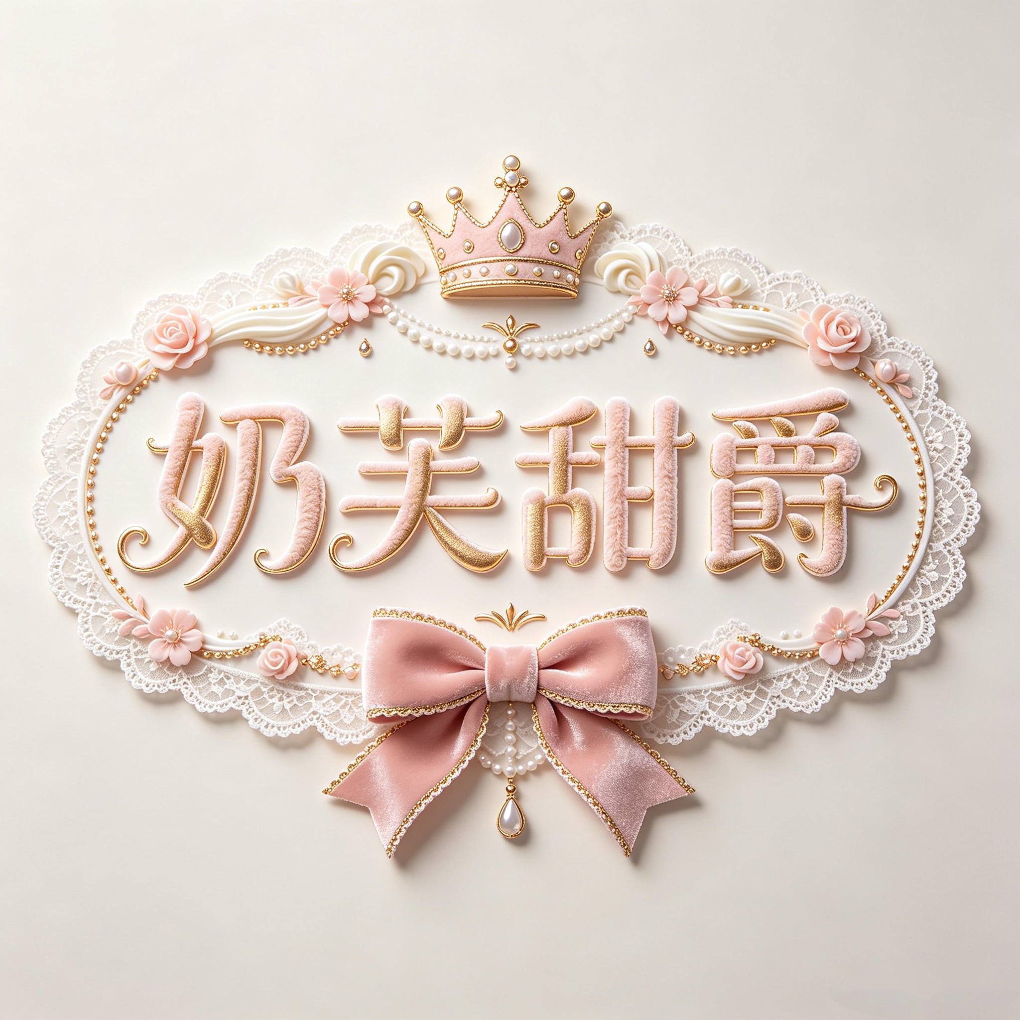 奶芙甜爵Lolita原创设计的LOGO