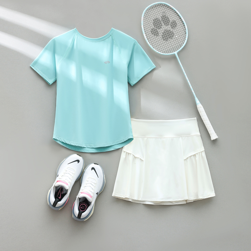 Professional Badminton Clothing Women's Sports Suit 2026 New Short-Sleeved Quick-Drying Tennis Skirt Pants Outdoor Running Fitness Clothing
