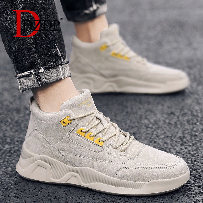 Men Shoes 2021 Fall New High Cylinder Sports Casual Shoes Subtidal Shoes Martin Boots Cotton Shoes Men Winter Warm Plus Suede