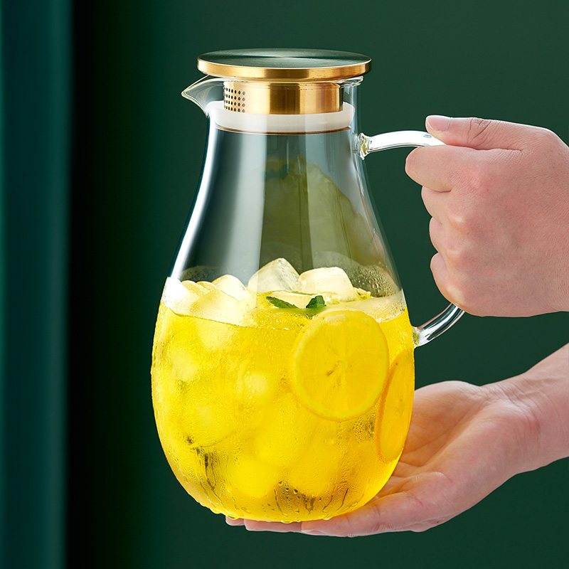 Xiang Yungrui High temperature resistant Nordic cold water jug cool water cup thickened large capacity heat resistant teapot household glass kettle