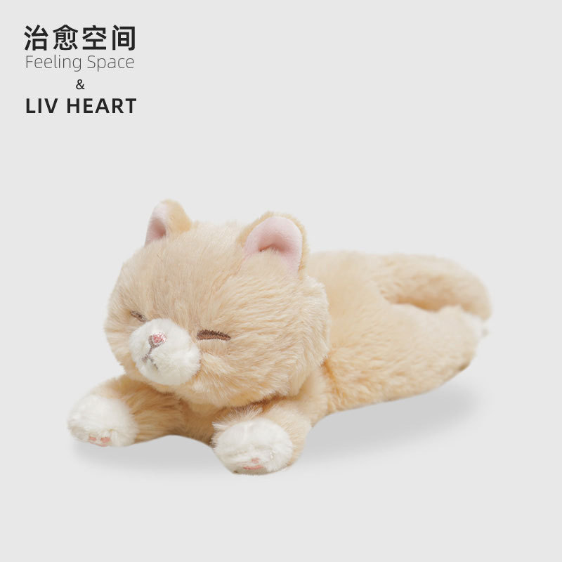 Healing Space Cat Pillow Doll Hand Cushion Plush Toy Cute Doll Orange Cat Doll Birthday Gift for Women