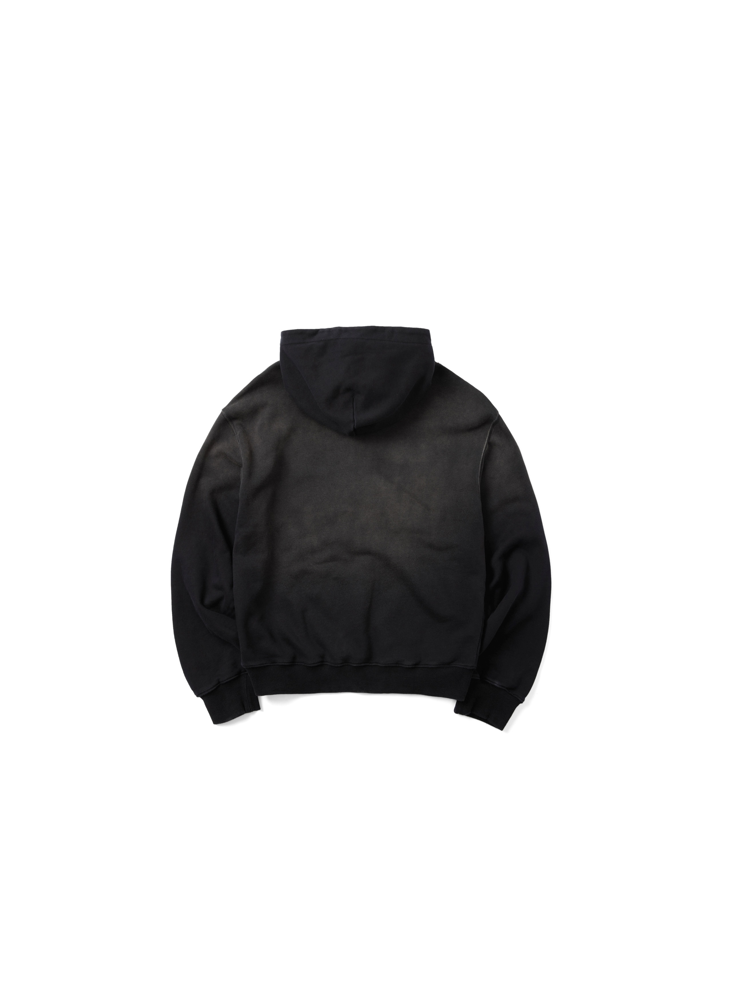 VOWPROGRESS Sun-Faded Black 400g Slim-Fit Hoodie