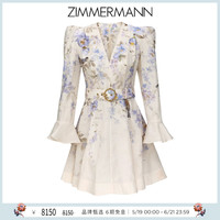 Zimmermann 2026 spring ready-to-wear new LUNA linen deep V-neck short long-sleeved dress