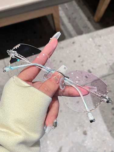 Бесплатная безрамная стекала, режущая бриллиантовая женщина может быть оборудована определенной степенью рассеянного света, анти -легочные светильники, обесцвеченные очки.