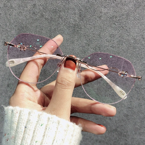 Сяохонгу те же бриллианты безрамные очки женщины -женщины с цифровым цифровым пищеварением iopoppan eye Framework Supply