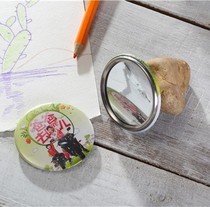 75MM Chest Chapter Mirror Consumables Badge mirror custom diy key buckle material 100 sleeve bar