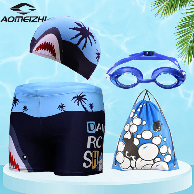 Kids swim trunks boys middle boy split swimsuit baby swim trunks little boy hot spring swimsuit set