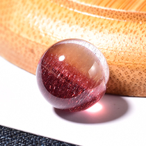 Natural Super Seven Red Yellow gallon Crystal single bead three round backbone DIY jewelry pendant bracelet with beads transfer beads