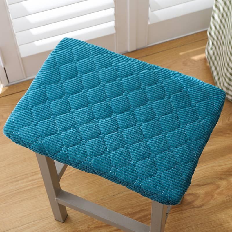 Rectangular Stool Cushion Plus Cotton Bench Cover Hood Student Bench Seat Cover Pure Color School Stool Cover Hook-Taobao