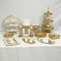 Dessert table swing pieces Show Shelves Dessert Pastry Trays Cold Meals Tea Hysteria Terrace Cake Rack Lower Afternoon Tea Refreshments Racks