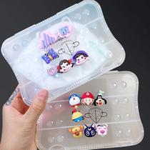 Cute transparent mask storage box student disposable mask box portable portable mask storage bag