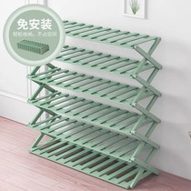 Shoe shelf simple doorway strong household multi-layer dustproof economy small dormitory storage-free Folding shoe cabinet