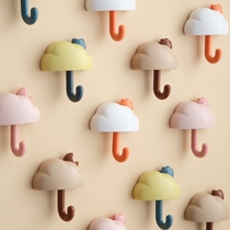 Free Punch Hook Powerful Adhesive Hook Wall-mounted Wall Door Rear Kitchen Bathroom Creative Clouds Adorable no-mark hooks