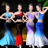 Юбка на девочку, этнический костюм, градиент, рыбий хвост