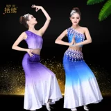 Юбка на девочку, этнический костюм, градиент, рыбий хвост