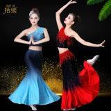 Юбка на девочку, этнический костюм, градиент, рыбий хвост