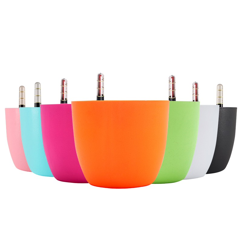 Beauty Letrees Round Environmentally Friendly Resin Plastic Flower Pots Balcony Potted Plants Automatic Irrigation Water Storage Sloth Colorful Flower Pots