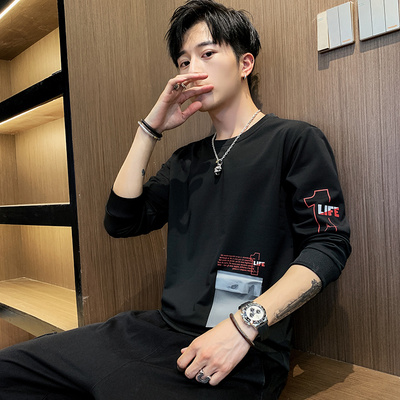 新款春秋季小衫休闲卫衣韩版潮流圆领