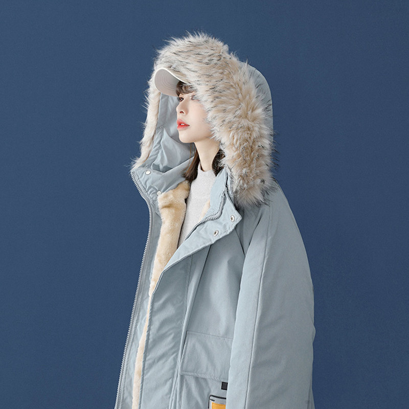 Cotton clothes cotton clothes Women's winter thickened Garsuede tooling jacket Korean version Students relaxed design feelings Small crownins Chauchiu