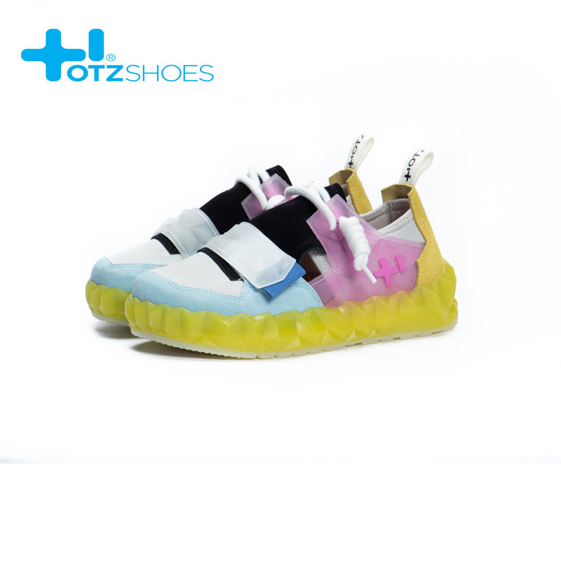 OTZShoes2021 summer new trend ugly cute jelly women's shoes round head casual shallow mouth breathable Japanese flat bottom