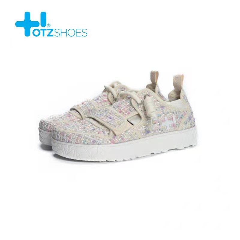 OTZShoes spring new sponge cake flat bottom sports shoes ugly cute trend Velcro big head small fairy fragrance comfortable