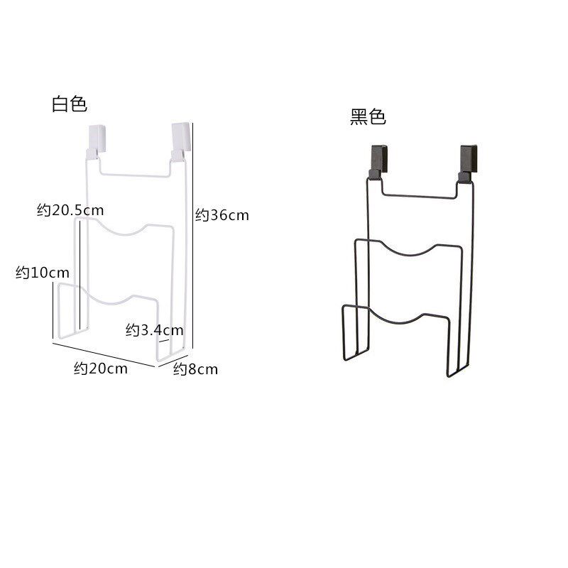 Home Shelf Kitchen Hanging Iron Art Rack Wall-mounted Punching Cutting Board Style Pot Lid Back Cabinet Door Containing Free Rack Kitchen Door