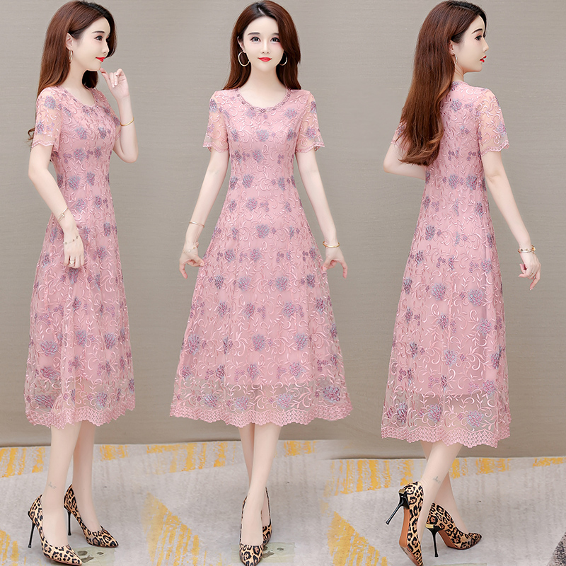 Playful figure 2021 new summer dress summer temperament French medium and long version of French retro dress