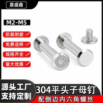 304 stainless steel flat head account nail with hexagon socket head screws and self-locking rivets M2-M5