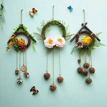Flower Ring Decoration Wall Pendant Wall Wall-mounted Living-room Room Hanging Wall Wall Decoration Wall Decoration Indoor Ornament Creative Home