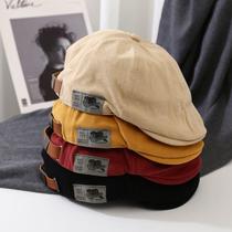 Large size forward hat tide newsboy beret summer British painter Japanese retro big head around octagonal hat boys