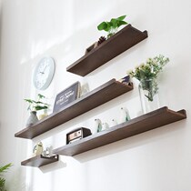 Free-punched solid wood separator One-type living room shelf TV background wall wall-mounted bedroom wall panel