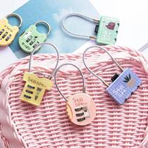 Girls heart password small padlock suitcase Suitcase Lock Desk Lock Steel Wire Lock Anti-theft Lock Dormitory Mini Drawer Lock
