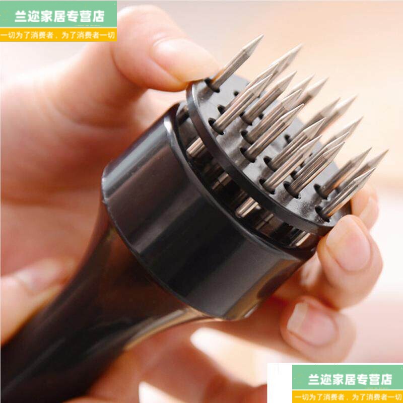 Marinating, Perforating, and Pricking Chicken Legs; Pricking Meat with a Needle; Pricking Raw Meat to Tenderize It; Beef Crispy Skin Steak; Meat Tenderizing Needle