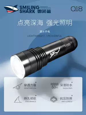 Diving flashlight to catch the sea professional yellow light waterproof night diving under fishing outdoor strong light lighting multi-functional exploration