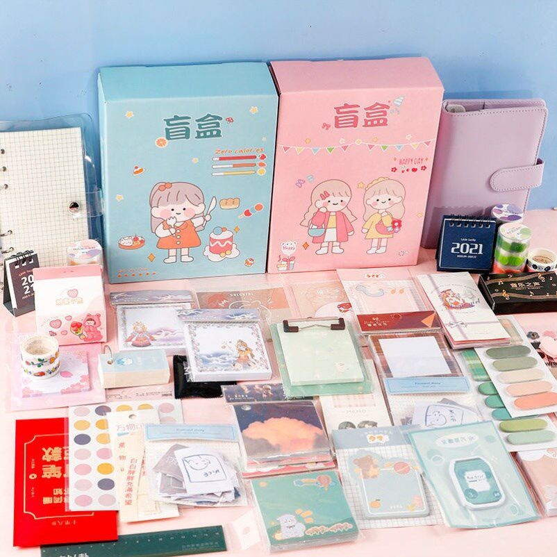 Stationery blind box pen less girl letdown version unicorn school big gift bag blind box gift 2020 net red new surprise