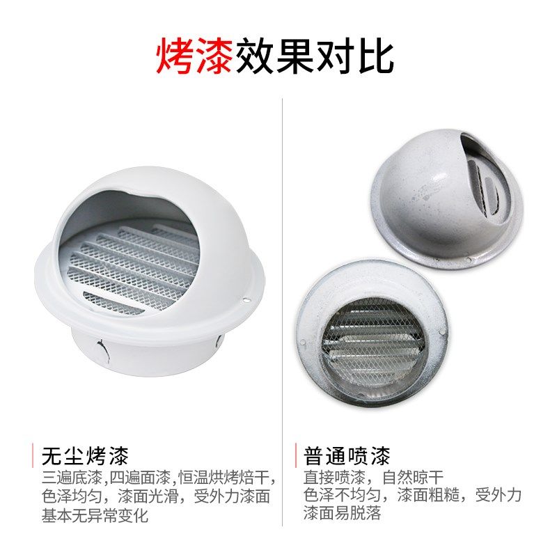 Stainless steel baking varnish ventilated ball external wall outlet smoke exhaust pipe hood New wind windproof hood exhaust air-proof and breathable cap