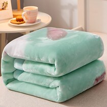 Baby out special thickened nursery blankets winter-style newborn kits are laid out by the baby on a small blanket in bed