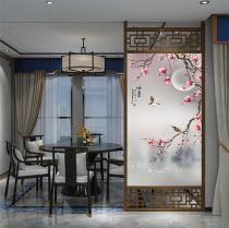 Chinese style decommissioneroom office mountain and ceiling screen hotels Fengshui solid wood flower and bird partition wall solid wood