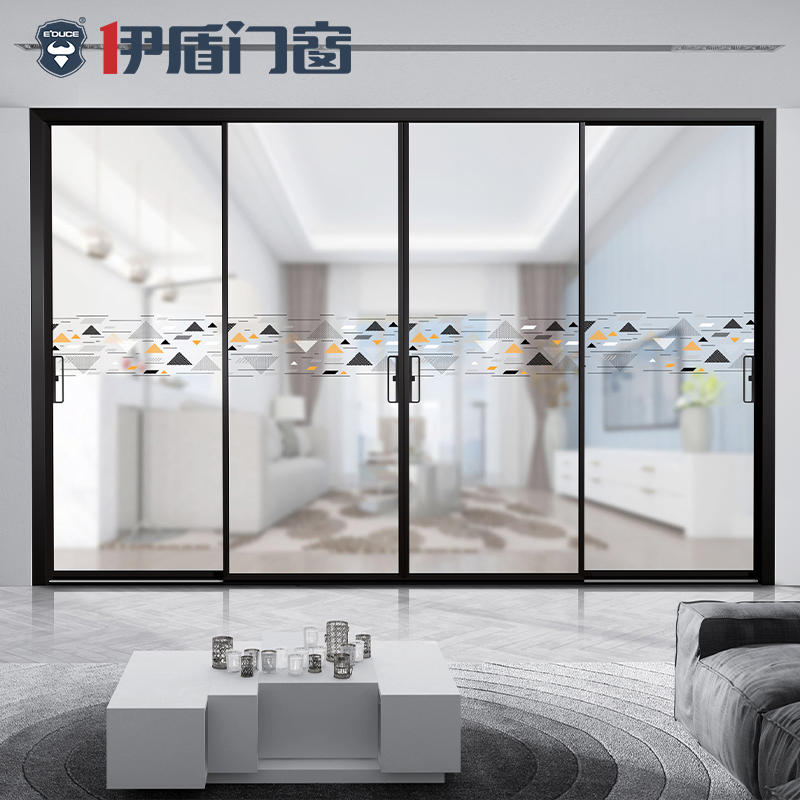 YiShun Door and Window : Small 20 - push - door kitchen balcony partition push - and - pull door minimal modern silent door customization