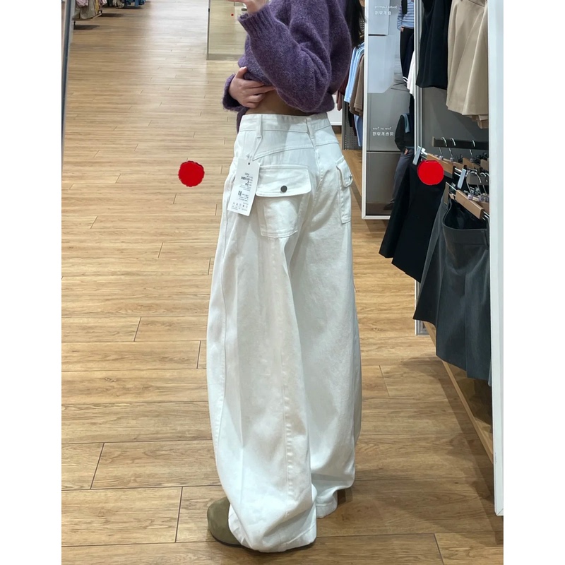 145 Petite American-Style White Design Workwear Jeans for Women 2026 New Pear-Shaped Body Wide-Leg Pants 145 Petite American-Style White Design Workwear Jeans for Women 2026 New Pear-Shaped Body Wide-Leg Pants