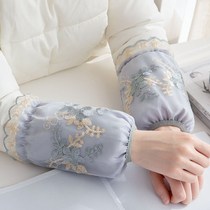Sleeves new 2021 Double lace down clothes sleeves Anti-dirty short Cuff Head Lady Office Handcuff Winter