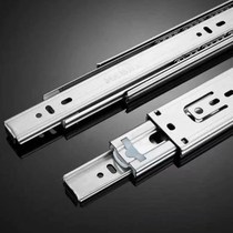 304 Stainless Steel Cabinet Wardrobe Drawers Track Slide Rail Home Silent 3-three-rail damping buffer slide rail