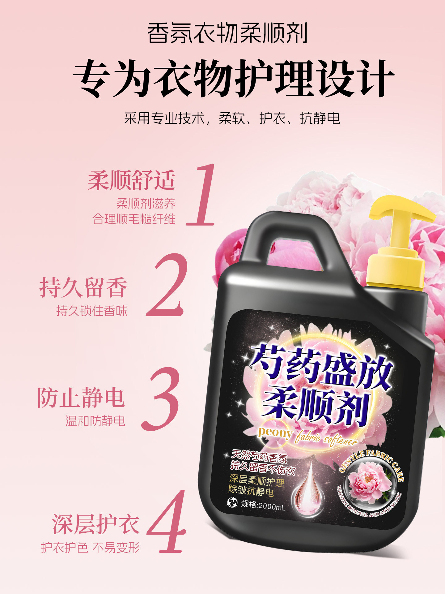 Clothes Softener, Thai Clothing, Powerful and Long-Lasting Fragrance, Deodorizing Care Agent, Anti-Wrinkle, Anti-Static Flagship Store Two