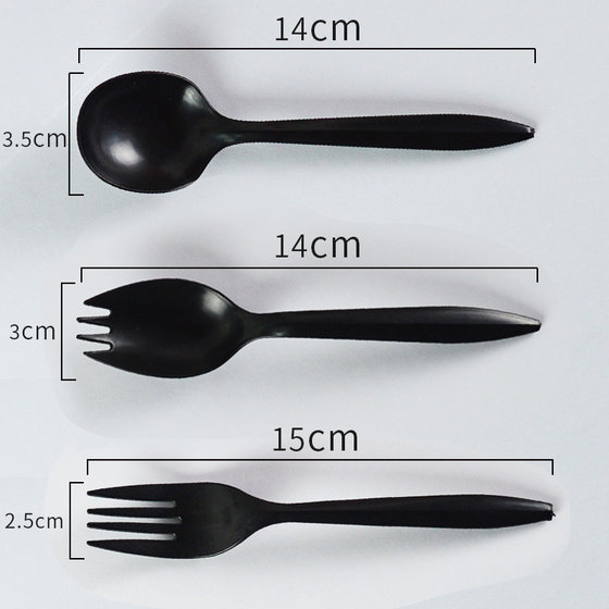 일회용 스푼, 나이프와 포크 멀티피스 세트, 두꺼워지고 생분해되며 환경 친화적인 플라스틱 둥근 헤드 스푼, 가정용 쌀죽 스푼