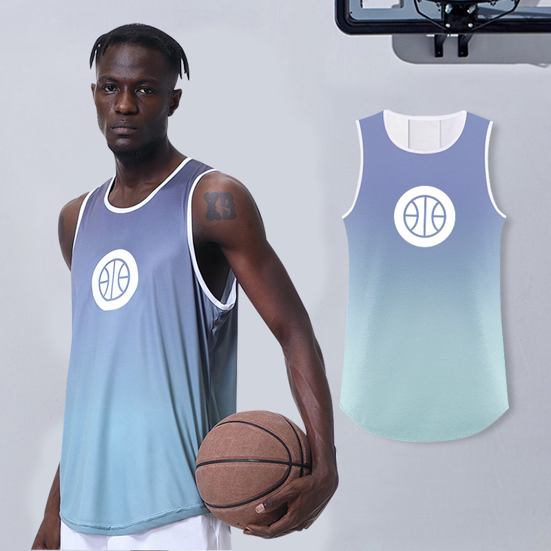 Vest Male Tide Sports Basketball Fitness Clothing Speed Dry Running Blouse With Sleeveless Training Suit Quick Dry Loose Breathable Clothes