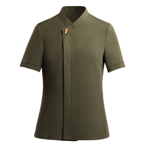 Restaurant waiter work clothes short-sleeved womens Chinese style hotel club teahouse catering banquet transfer summer suit