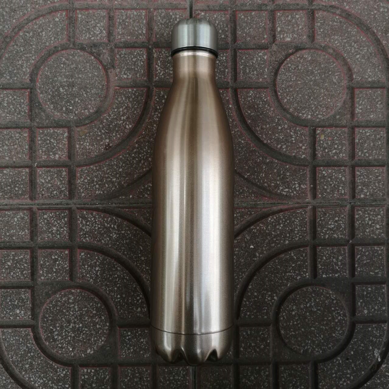 Bright Gold 750MLCoke bottle vacuum cup double-deck motion  304 stainless steel bowling glass